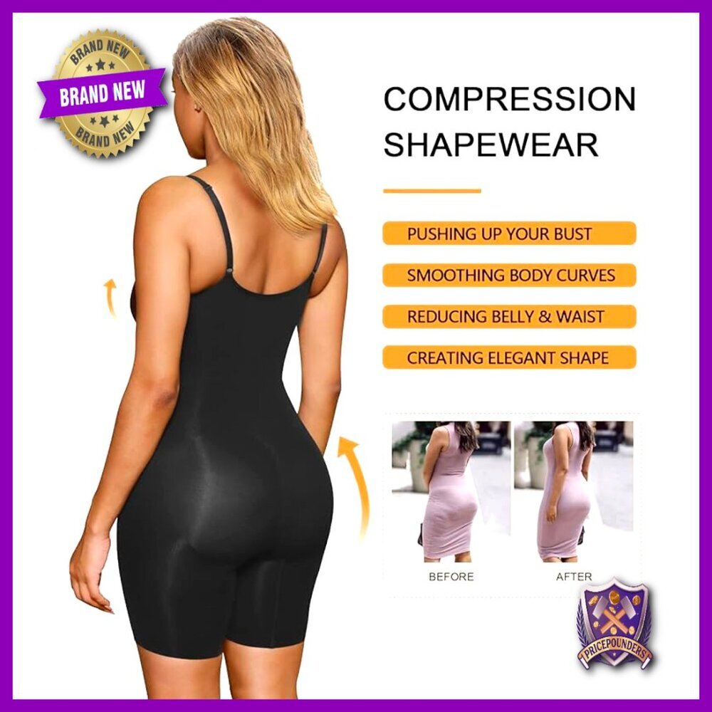 Seamless Shapewear Bodysuit Tummy Control Waist Snatching Body Shaper Butt - Picture 6 of 7